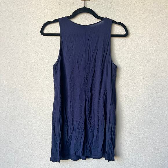 Vince Navy Blue Scoop Neck Tank Top Size S - Picture 3 of 6